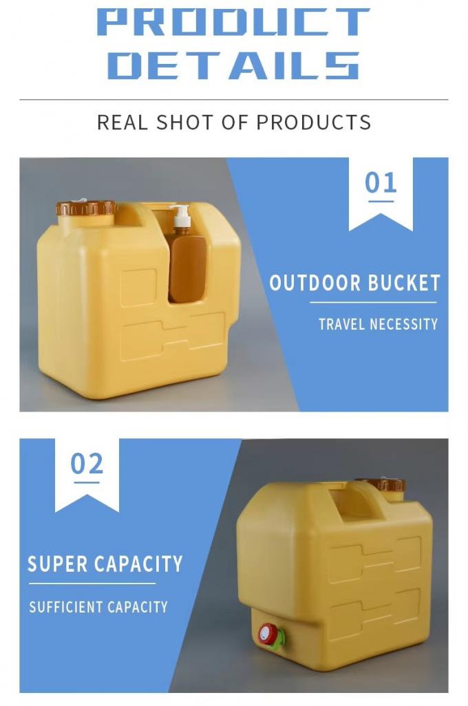 دلو ماء متعدد الاستخدامات سعة 20 لترًا مع صنبور