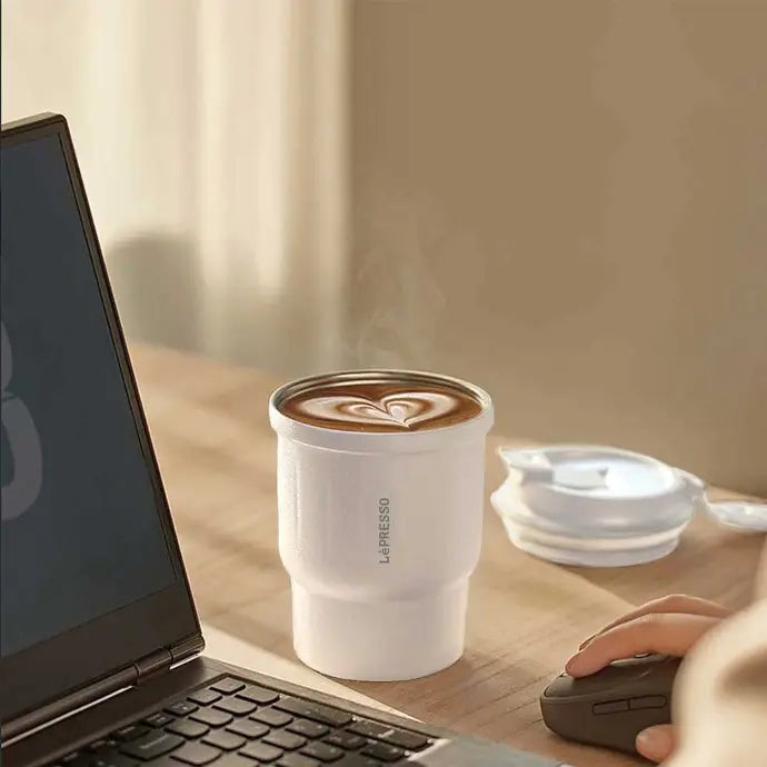 كوب عازل للمشروبات الساخنة والباردة من ليبرسو - أبيض