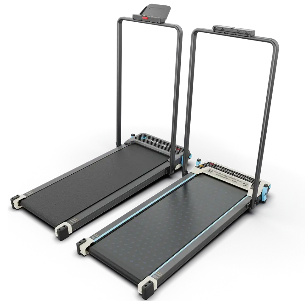 جهاز المشي القابل للطي 2 في 1 من باورولوجي مع وسادة تدليك - أسود