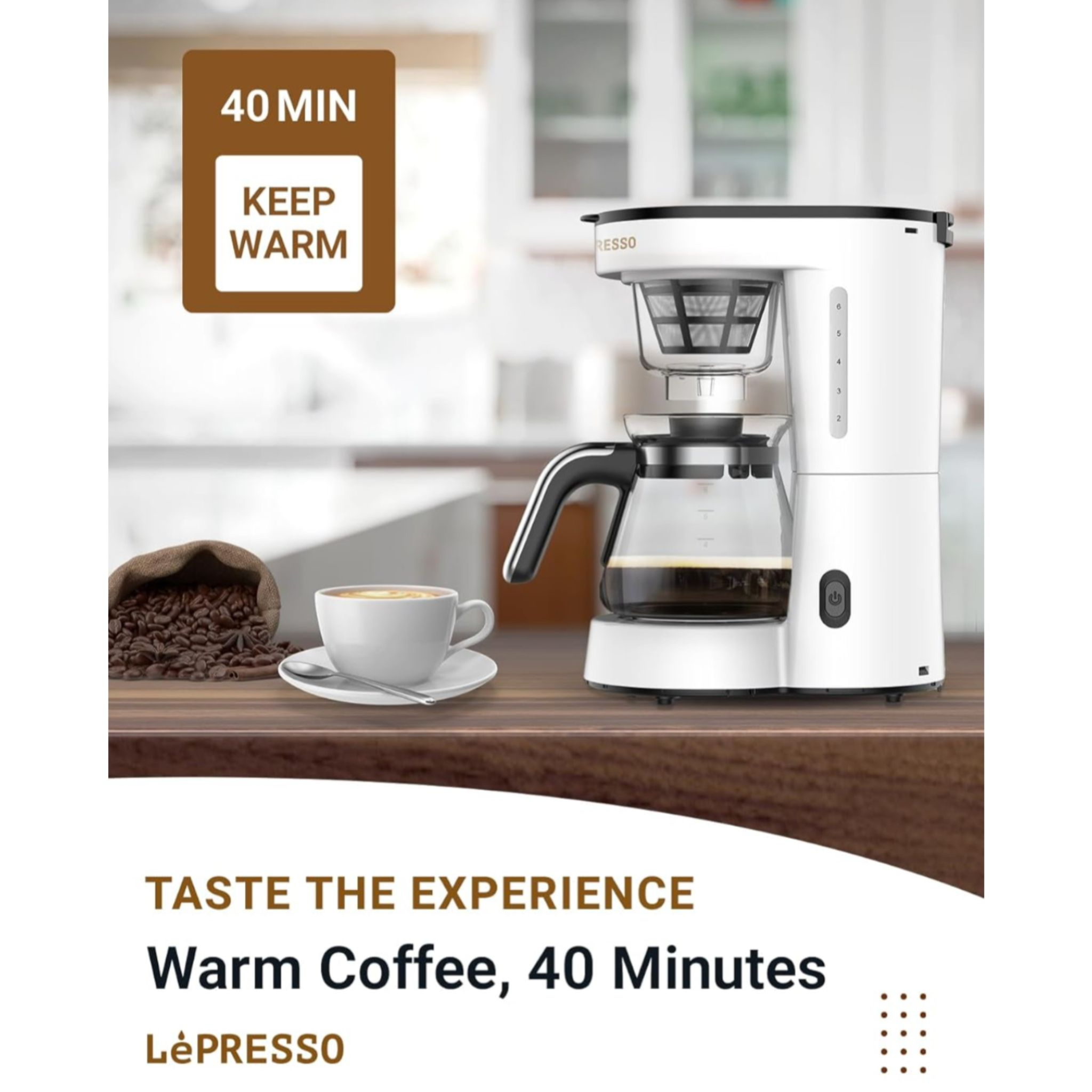 ماكينة تحضير القهوة الشفافة من LePresso